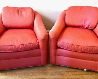 Pair Upholstered Armchairs On Casters
Lot #: 87