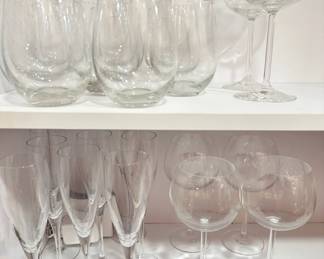 3 Sets Wine Glasses: 8 Villeroy & Boch Tall Stemmed, 6 Wide Stemmed & 8 Stemless
Lot #: 124