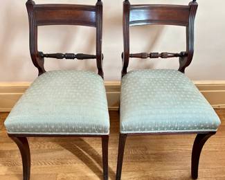 Pair Vintage Regency Style Mahogany Accent Chairs
Lot #: 2