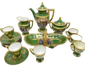 Vintage Royal Vienna Carlsbad Napoleonic Tea Set Service For 6 With Platter, Depicting Napoleon's Battles
Lot #: 6