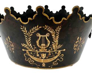 Vintage Italian Tole Hand Painted Cachepot
Lot #: 24