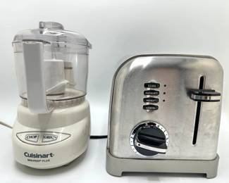 Cuisinart Mini-Prep Plus Chopper & Cuisinart Stainless Steel Toaster
Lot #: 128