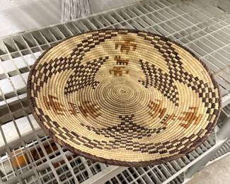Antique Handwoven Native American figural basket tray