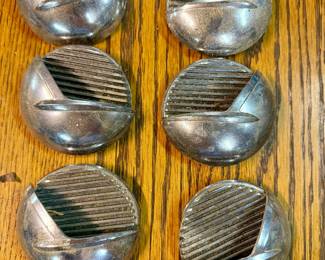 1951 to 1952 Buick Roadmaster Chrome Port Hole Emblems - Full set