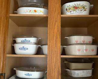 Collection of VIntage Corning ware and Pyrex Dishes