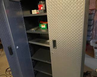 Steel cabinet on castors by Gladiator 18" deep x 36" wide with lock