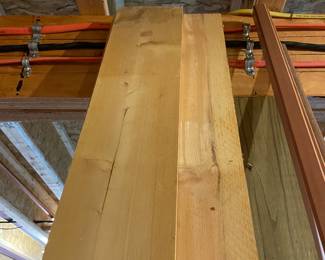 8' long pine boards 5 1/2" and 9" wide