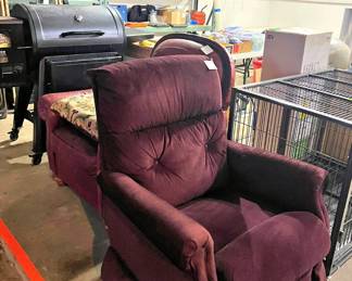 Recliner, overstuffed chair, Pit Boss Grill