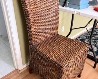 GREAT wicker tall back chair