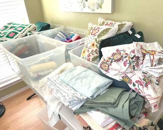 Linens (still unorganized, and we have plenty more not showing)