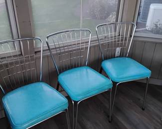 3 mid century modern chairs 