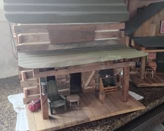 Miniature log cabin it lights up