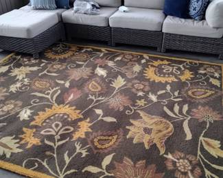 Patio furniture and rug