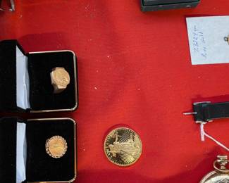 GOLD coin rings
