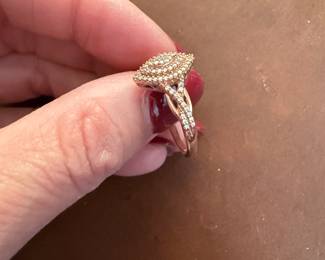 10K Rose Gold Diamond Ring