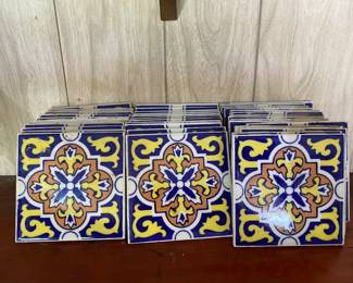 New old stock, vintage Mexican tiles enough for a small project
