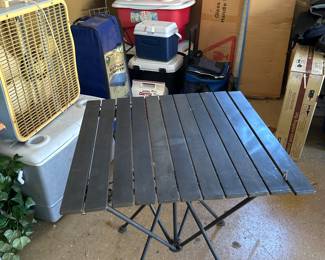 Roll Top Table - Folds up for easy storage.