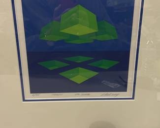 Several Brian Halsey signed mid-century modern prints