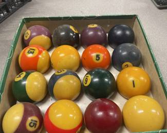 Antique pool balls