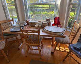 Farmhouse style table with 6 chairs