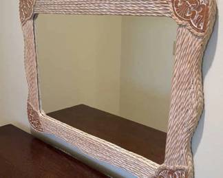 Wicker Framed Mirror 