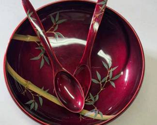 Lacquered Salad Bowl Set 