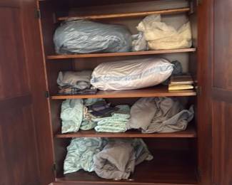 Vintage Wooden Armoire with Drawers