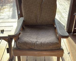 Wooden Adirondack Chair with Cushions
