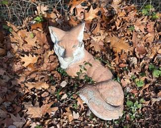 Vintage Fox Garden Statue