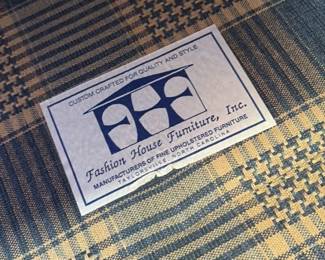 Fashion House Furniture Plaid Sofa