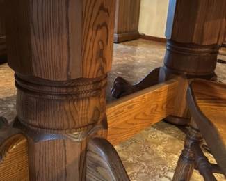 Oak Dining Table and Chairs Set