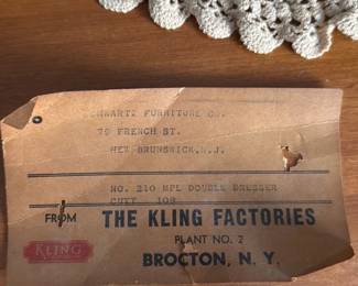 Kling Factories "No. 210 MPL Double Dresser"