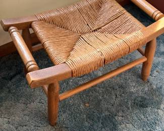 Antique Windsor Chair with Rush Seat