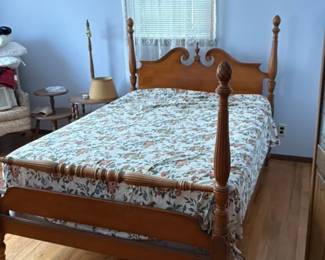 Vintage Four-Poster Bed Frame