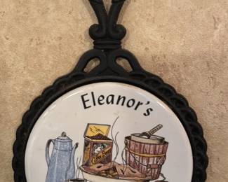 Eleanor's Kitchen Cast Iron Trivet with Ceramic Insert