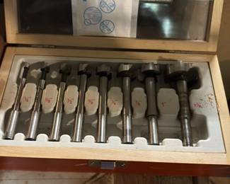 Assorted Drill Bits and Woodworking Tools Set