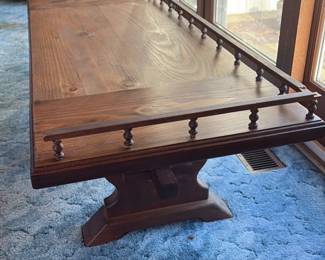 Vintage Wooden Coffee Table with Decorative Spindles