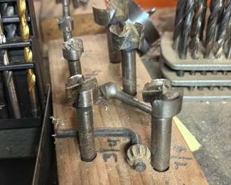 Assorted Drill Bits and Woodworking Tools Set