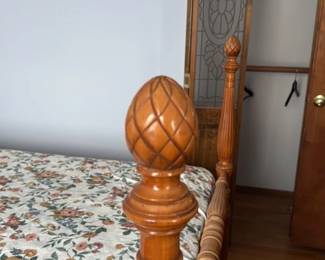 Vintage Four-Poster Bed Frame