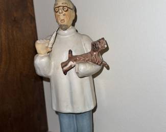 Handmade Portuguese Ceramic Figurine of a Doctor