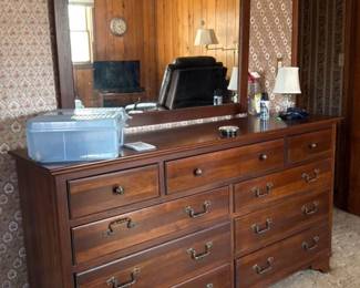 Wooden Dresser with Mirror