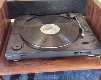 O'Sullivan Vintage Stereo Console with Sony turntable and Components