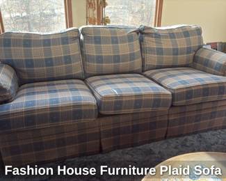 Fashion House Furniture Plaid Sofa