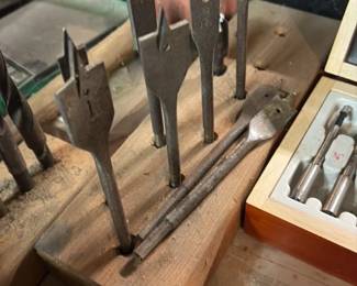 Assorted Drill Bits and Woodworking Tools set