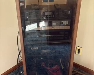 O'Sullivan Vintage Stereo Console with Sony turntable and Components
