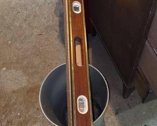 Vintage Wooden Level with Brass Accents