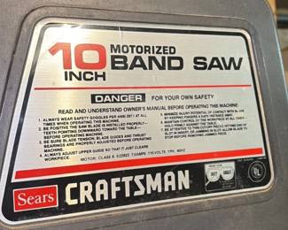 Sears Craftsman 10-inch Motorized Band Saw