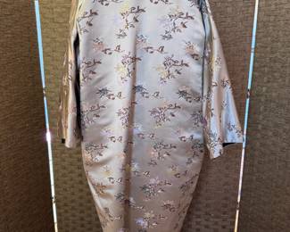 Silk reversible coat with matching black dress