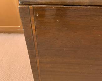 Detail of drop leaf table