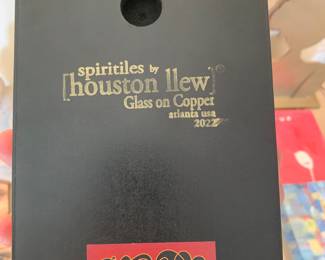Spiritiles Spirit Tiles by Houston Llew glass on copper #155
